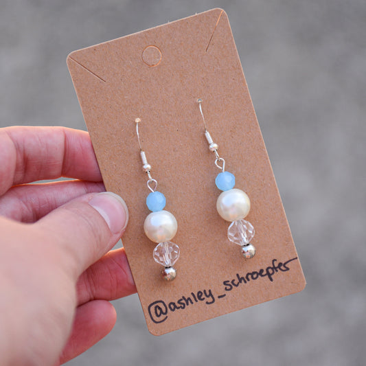 Blue Pearl Earrings