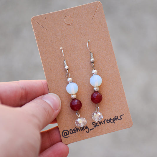 Red Dangly Earrings