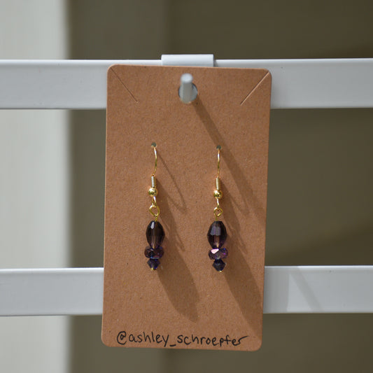 Purple Dangly Earrings