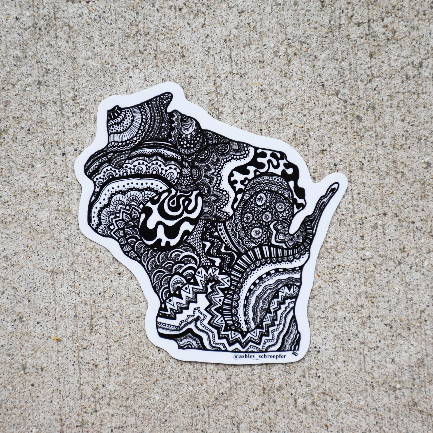 Wisconsin Zendoodle Sticker