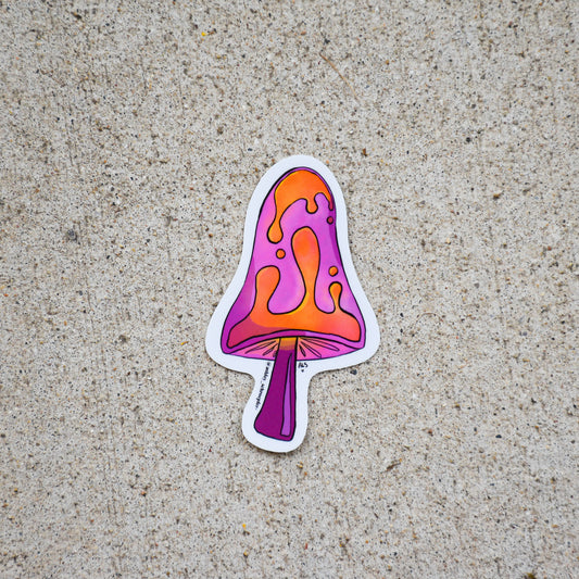 Lava Shroom, Pink Sticker