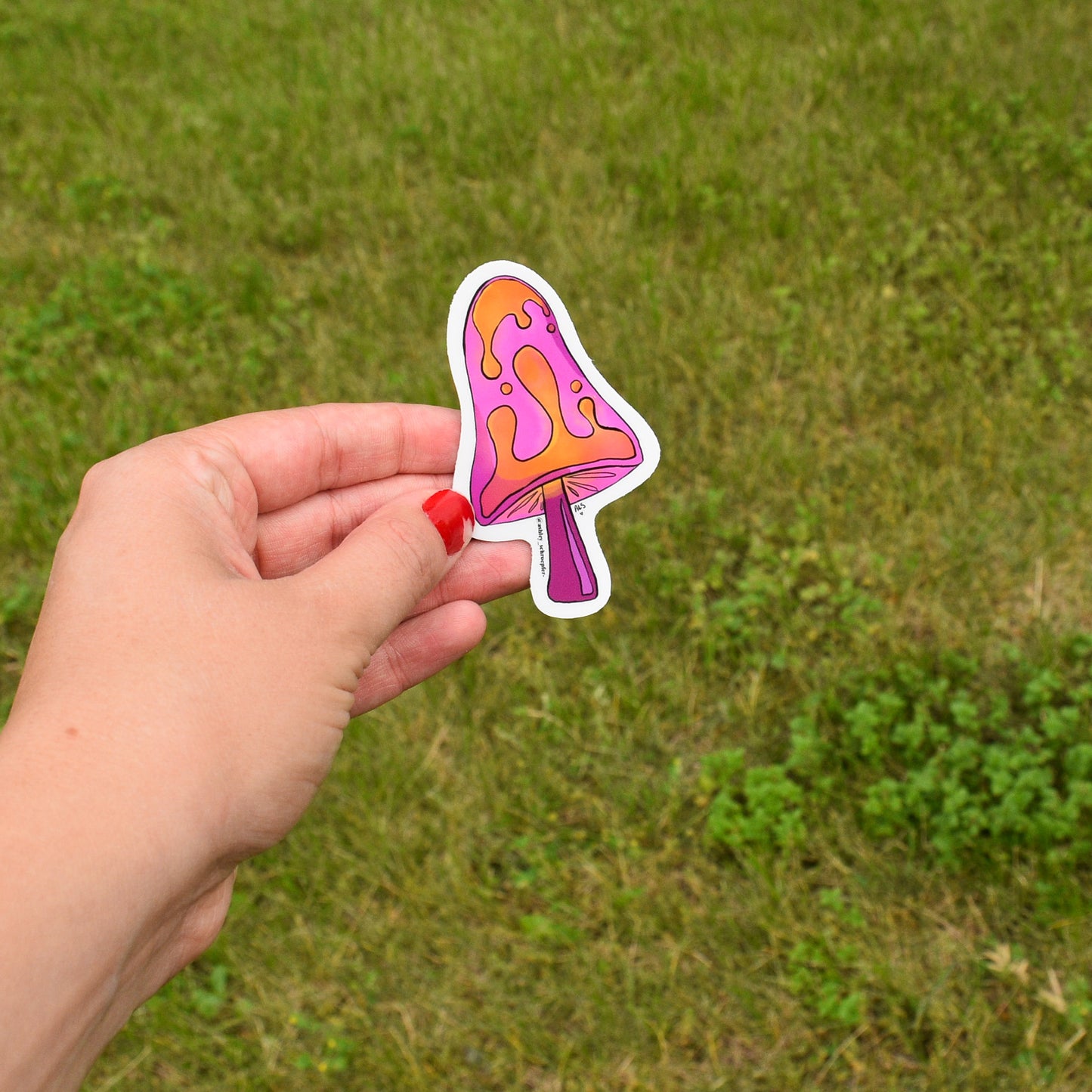 Lava Shroom, Pink Sticker