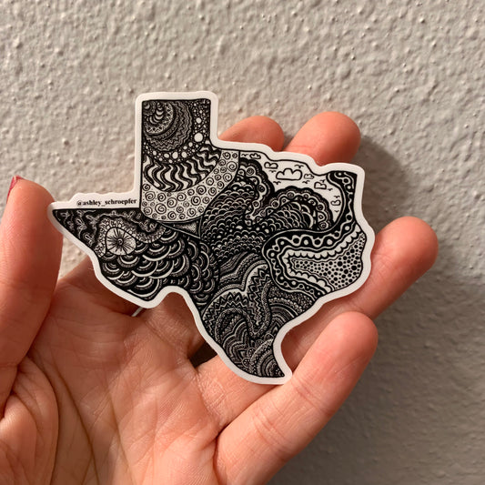 Texas Zendoodle Sticker