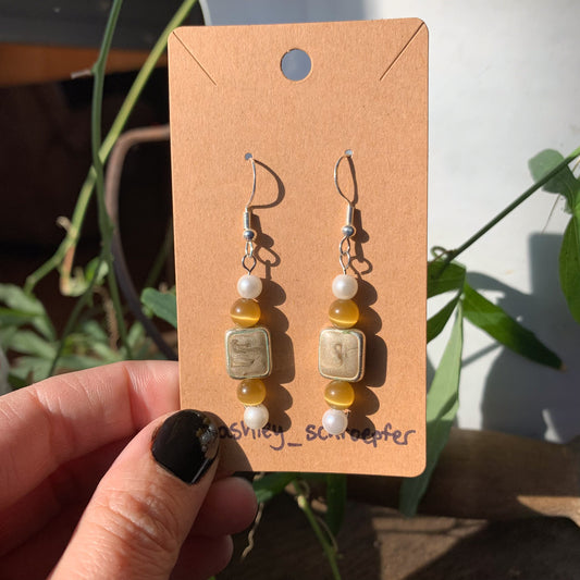 Neutral Beaded Earrings