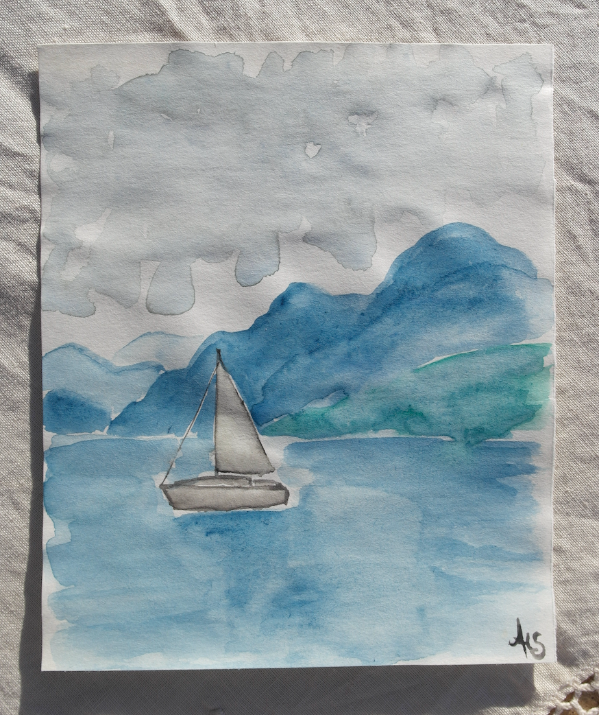 Sailboat on Lake Lucerne